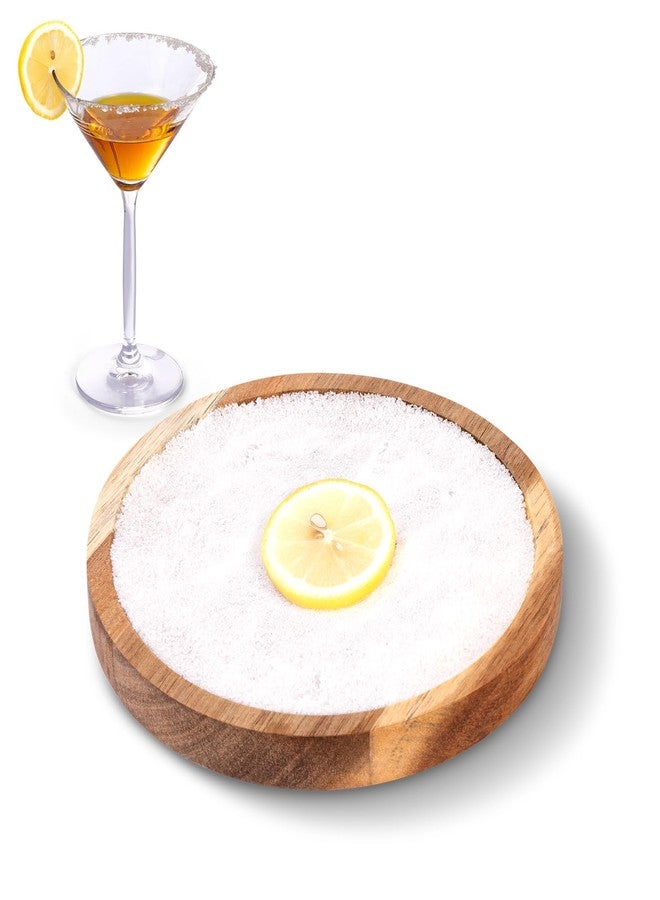 YERGOFE Solid Wood Margarita Rimmer - Quick Salt Rimming & Easy-Clean Shallow Tray | Non-Slip for Home Bars & Parties | Professional Cocktail Plate for Bartenders - Image 1